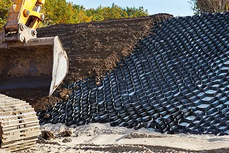 Riverbank embankment reinforcement project
